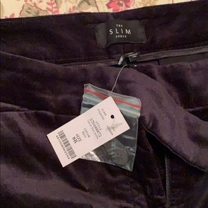Whbm velvet pants size 8 slim ankle pants